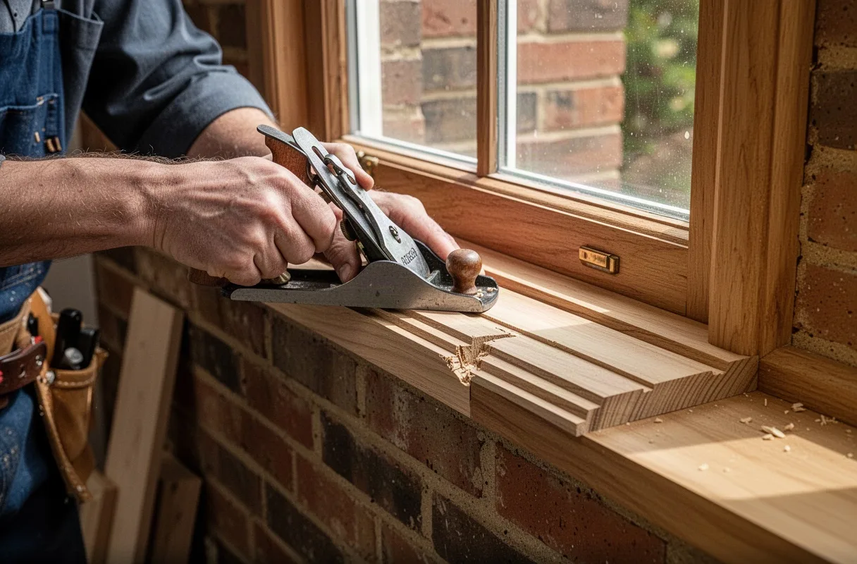 Sash Window Sill and Frame Timber Splicing